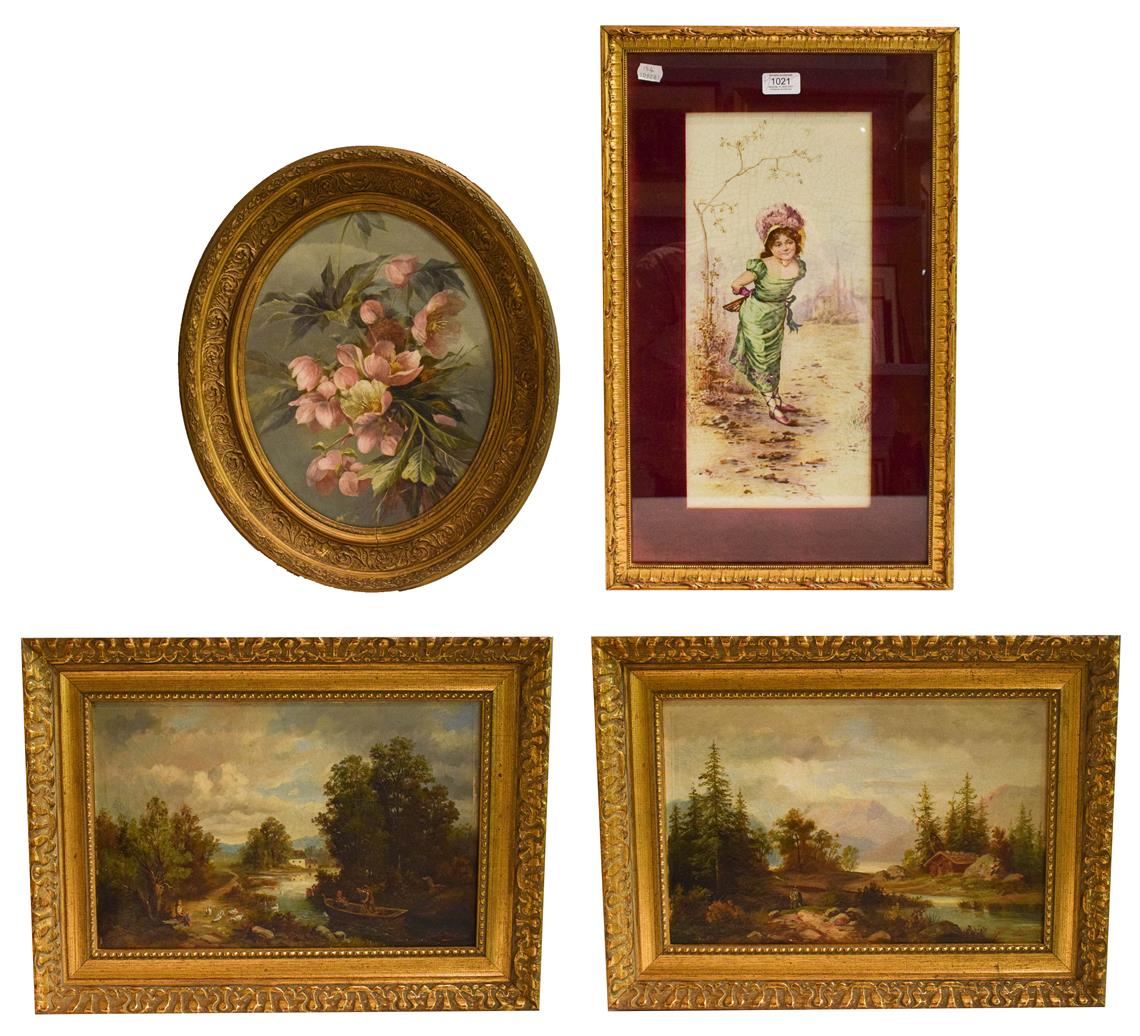 Charles Duval (19th / 20th century) French, pair of European landscapes, oils on canvas signed and