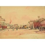 Frederick (Fred) Lawson (1888-1968) ''Leyburn'' Market Place Signed, inscribed and dated 1934, ink