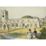 Frederick (Fred) Cecil Jones RBA (1891-1966) ''Skipton Church'' Indistinctly signed, inscribed and