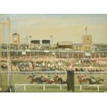 Joseph Appleyard (1908-1960) ''Doncaster, Races'' Mixed media, 28.5cm by 38.5cm (unframed) Artist'