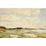 Edward Wesson RI, RBA, RSMA (1910-1983) ''Klimping Beach, near Worthing, near Littlehampton''