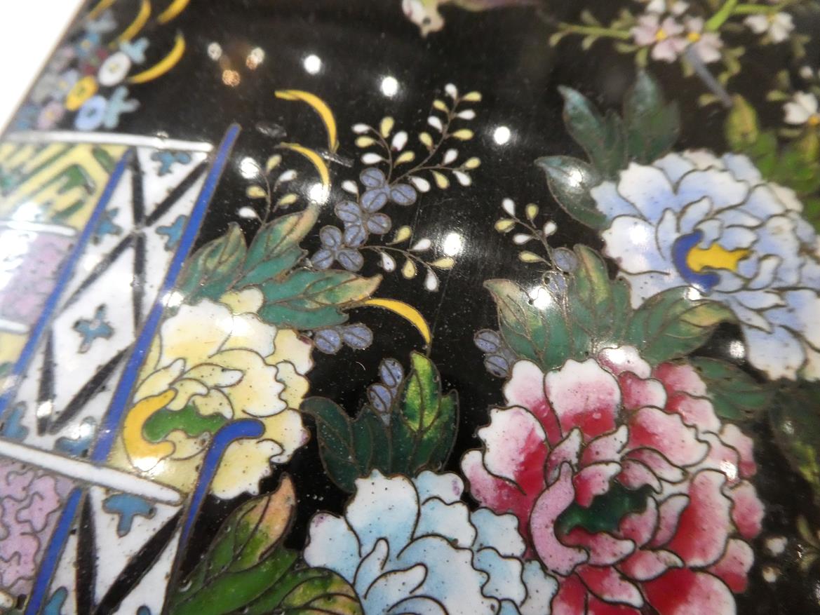 A Japanese Cloisonne Enamel Box and Hinged Cover, Meiji period, of rectangular form, decorated - Image 30 of 32