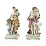 A Pair of Derby Porcelain Figures of Summer and Winter, circa 1765, from a set of The Seasons,