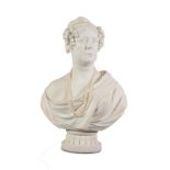 Peter Rouw (1771-1852): A Marble Portrait Bust of a Lady, a member of the Thorold family, her hair