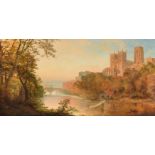 Circle of Edmund John Niemann (1813-1876) Durham Cathedral from the River Wear Indistinctly