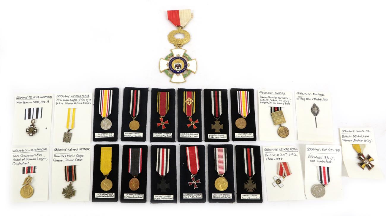 A Collection of Twenty One Miniature Medals, mainly Imperial German, including Hindenburg Crosses