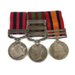 Three Victorian Campaign Medals, comprising India General Service Medal 1854 to Lieutt.N.G. Fraser