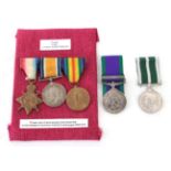 A First World War Trio, comprising 1914/15 Star, British War Medal and Victory Medal, awarded to