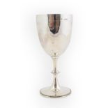 A Victorian Silver Goblet, by Charles Stuart Harris, London, 1885, the bowl tapering and on