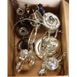 A Collection of Assorted Silver Plate, comprising: a three-piece tea-service, by Walker and Hall;
