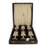 The Griffin Goblets: A Cased Set of Six Elizabeth II Silver Plate Wine-Goblets, by Garrard and