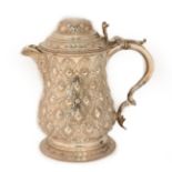 A Victorian Silver Plate Jug, by Martin Hall and Co., Second Half 19th century, baluster and on