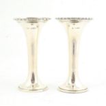 A Pair of George V Silver Vases, by Horace Woodward and Co. Ltd., London, 1912, Retailed by The