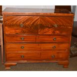 A 19th century mahogany secretaire chest with fitted interior, 125cm by 56cm by 107cm