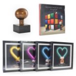 Doug Hyde (Contemporary) ''The Box of Love'' Numbered 45/495, bronze sculpture together with a