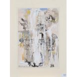 Teddy Millington Drake (1932-1994) ''Tivoli'' Signed, inscribed and dated 1958, mixed media, 51cm by