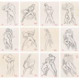 Ernest Hansen (19th/20th century) Danish Set of forty prints from the Erotika Series Each signed and