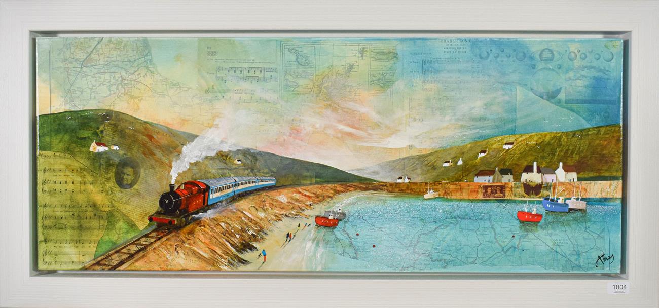 Keith Athay (Contemporary) ''To the Seaside'' Signed, acrylic on canvas, 40cm by 100cm Artist's