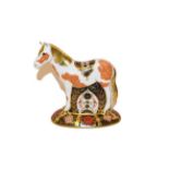 Royal Crown Derby: Epsom Filly paperweight, limited edition 462/500, with gold stopper, box, and