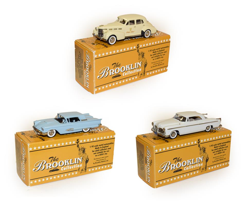 Brooklin Models Three Models Ford Thunderbird 1959, Cadillac 60 Special and Chrysler C300 1955 (