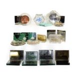 Various Shipping Related Glass Paperweights with examples from India Steamship, Federal Steam