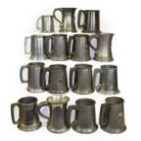 Various Shipping Related Tankards 2xSS Strathmore, 2xBlue Star Line, TSS Umtata, Clan Line, SS