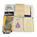 Shipping Paperwork Anchor Line: SS Britannia Fancy dress carnival leaflet 1933, SS Britannia List of