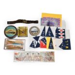 Shipping Related Items including Red Funnel glass ashtray, Royal Mail Steam Packet belt with brass