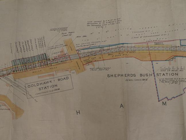 Hammersmith & City Railway Plan No.1 surveyed Jan 1879 by A Webster, 66ft to 1in illustrating the - Image 7 of 20
