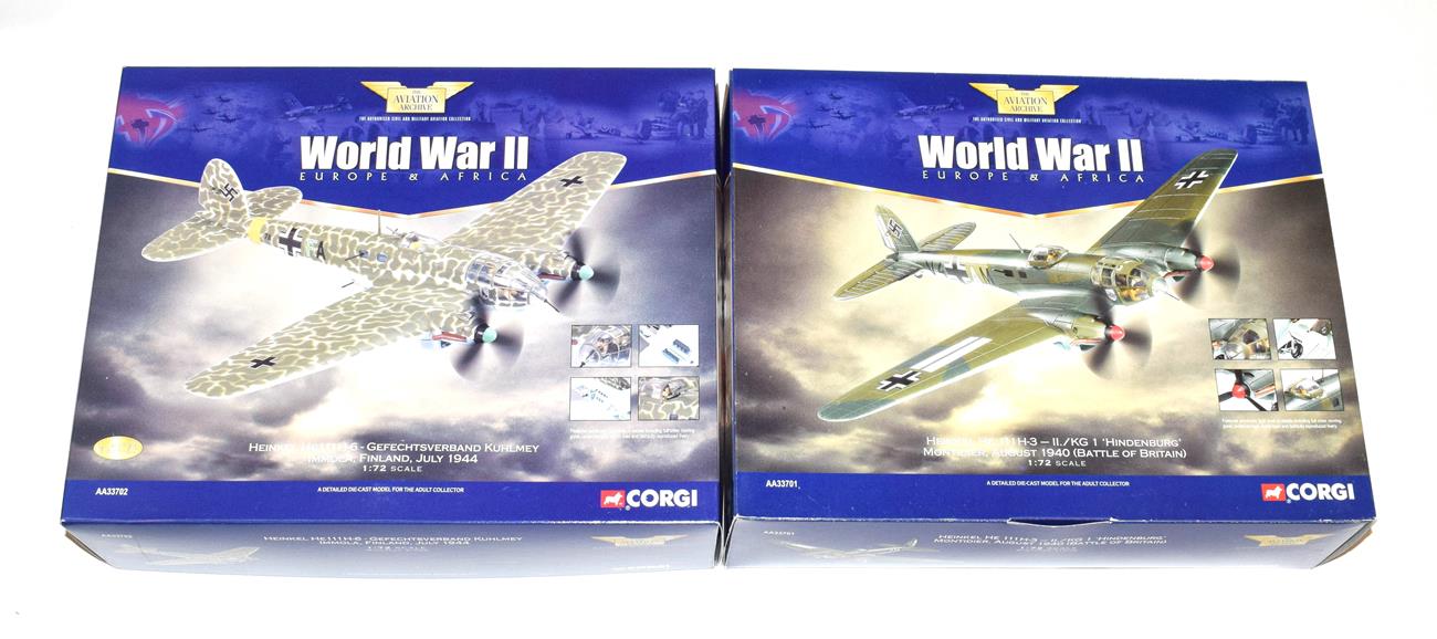 Corgi Aviation Archive 1:72 Scale Two Heinkel 111s AA33702 Immola Finland 1944 and AA33701 Battle of