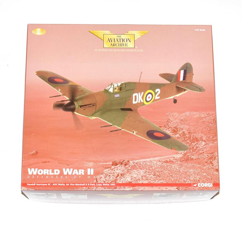 Corgi Aviation Archive AA35502 1:32 Scale Defenders Of Malta Hawker Hurricane IIC (E box E-G)