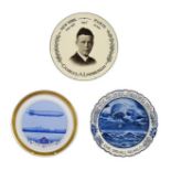 Commemorative Plates (i) First Atlantic Crossing By Balloon And Gondola 1958 (Unicorn Made in