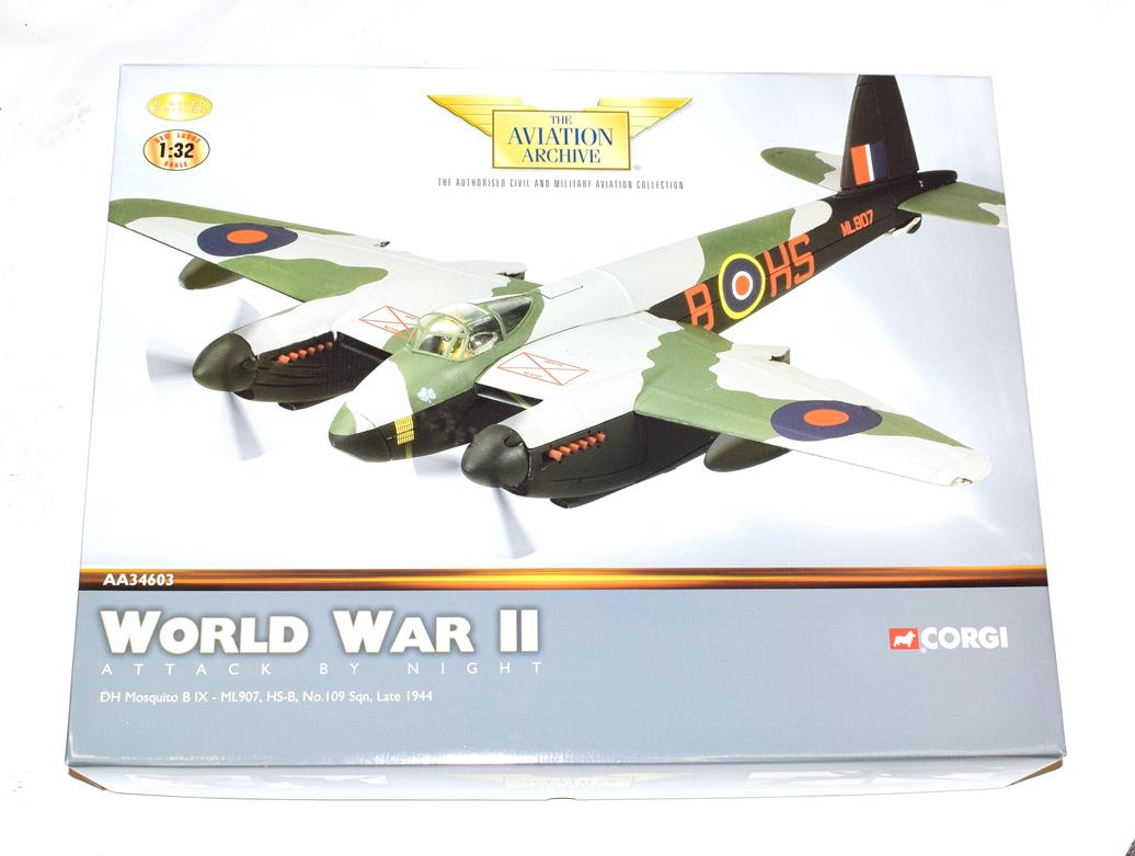 Corgi Aviation Archive AA34603 1:32 Scale Attack At Night DH Mosquito B1X (E box E-G)