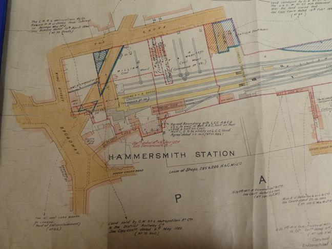 Hammersmith & City Railway Plan No.1 surveyed Jan 1879 by A Webster, 66ft to 1in illustrating the - Image 4 of 20