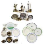 Various Shipping Related Items including various metalware, ceramic dished and assorted oil