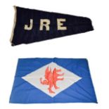 Shipping Line Flags (i) Anglesey Sg Co (Bangor) (ii) Ellerman pennant (2)
