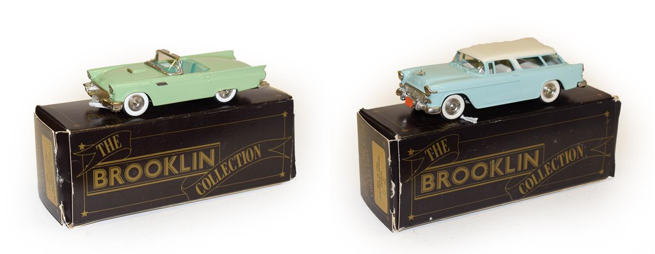 Brooklin Models Two Models Ford Thunderbird 1957 and Chevrolet Nomad 1955 (both E boxes E-G)