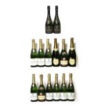 Moët & Chandon Brut Champagne (one bottle), Laurent Perrier Cuvee Grand Siecle Champagne (one