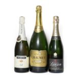 Lanson Black Label Champagne (one bottle), Chaumet Demi-Sec (one magnum), Martini Asti (one
