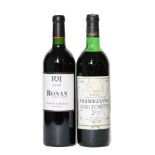 Berberana Gran Reerva, 1975, Rioja (one bottle), Ronan By Clinet, 2010, Grand Vin De Bordeaux (one