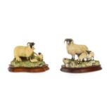 Border Fine Arts 'Blackie Ewe and Lambs', model No. B0887, limited edition 295/1250, together