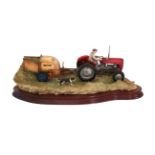 Border Fine Arts 'Hay Turning' (Massey Ferguson Tractor and Wuffler), model No. JH110 by Ray