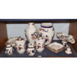 A quantity of Masons Mandalay pattern wares including lidded jars, plates, vases etc (17)