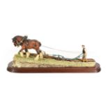 Border Fine Arts James Herriot Model 'Stout Hearts' (Ploughing Scene), model No. JH34, by Ray