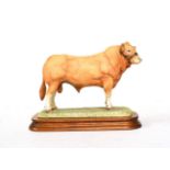 Border Fine Arts 'Blonde D'Aquitaine Bull', model No. L116 by Ray Ayres, limited edition 34/500,