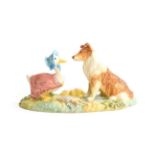 Beswick Beatrix Potter Tableau 'Kep and Jemima', model No. P4091, limited edition 315/2000. Model is
