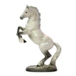 Beswick Welsh Cob (Rearing), first version, model No. 1014, grey gloss (a.f) . There is a small chip