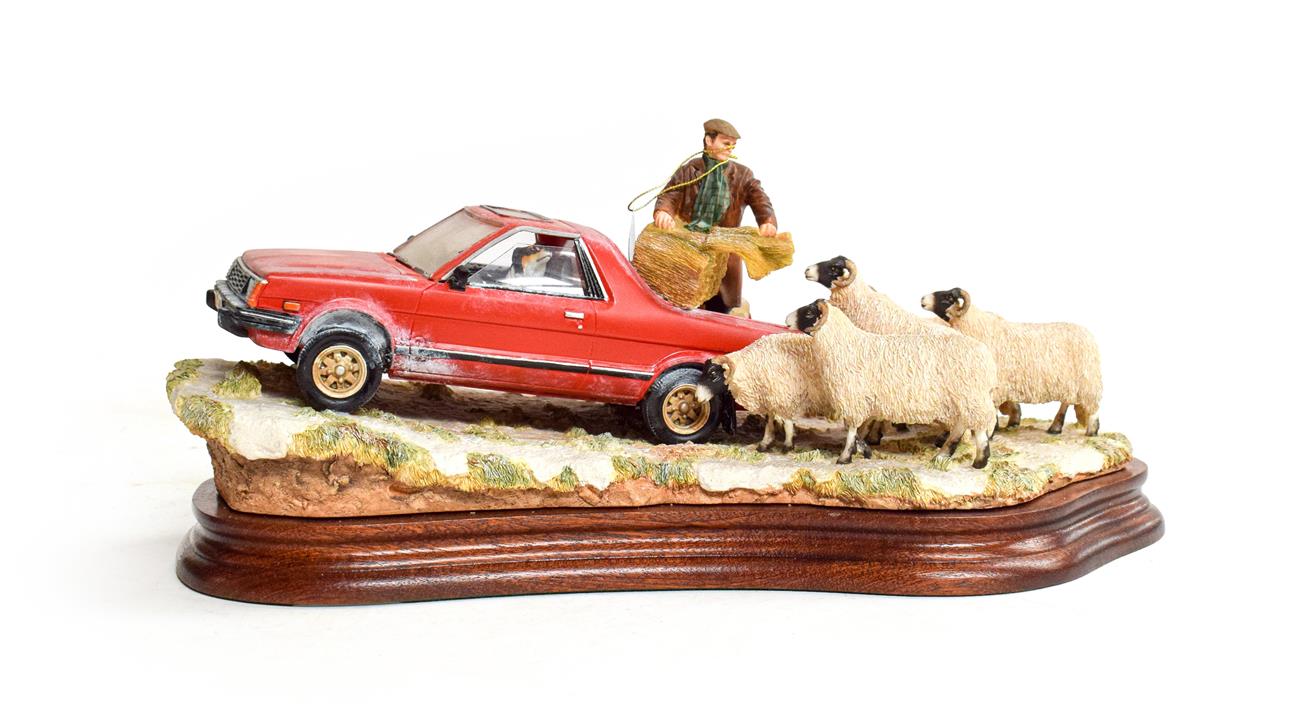 Border Fine Arts 'Getting The Feed Out', model No. B1250 by Ray Ayres, limited edition 94/500 on