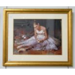 Stephen Pan, Ballerina, signed lithograph, framed and numbered 10/20, 49cm by 66cm