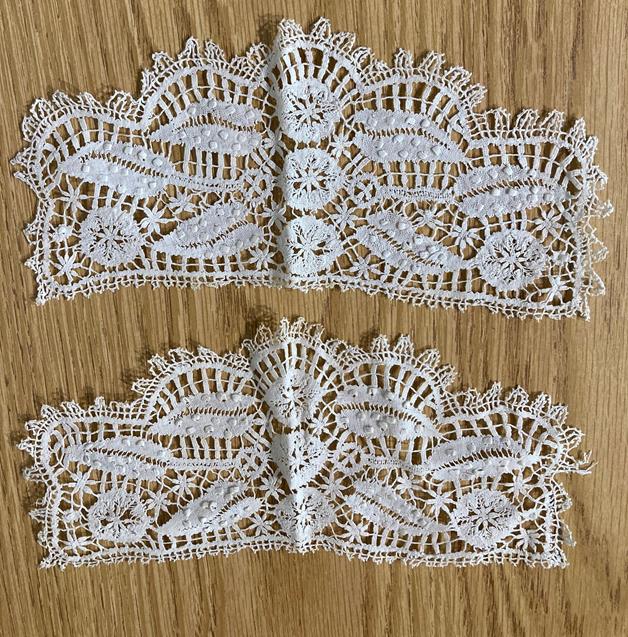 Assorted Early 20th Century Lace, including a Honiton collar and a pair of shaped cuffs, a large - Image 6 of 11